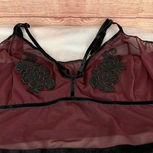 Torrid Mesh & Flower Embroidered Bralette